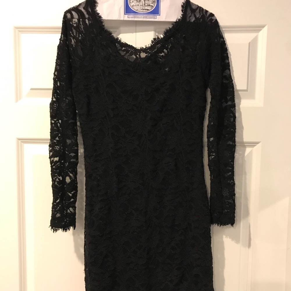 Black lace dress